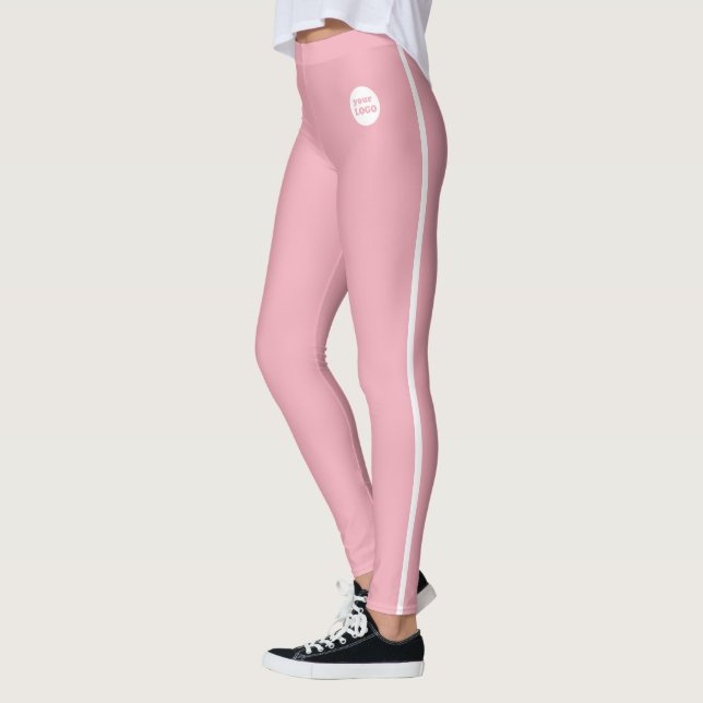 Leggings Logo d'entreprise personnalisé moderne Bébé rose b (Gauche)
