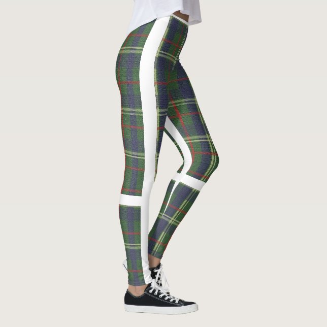Leggings London Plaid Checked Navy bleu et vert (Droite)