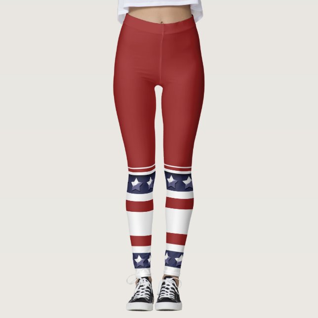 Leggings Longues femmes de chaussettes de rayures drôles (Devant)