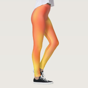 Leggings L'orange rouge colorée flambe le motif de gradien