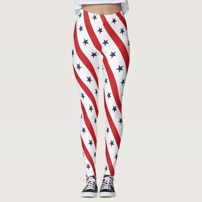 Leggings L'oreiller à lancer White II américain le plus pat (Devant)