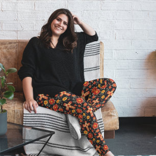 Leggings Los Muertos Jour des Morts Floral