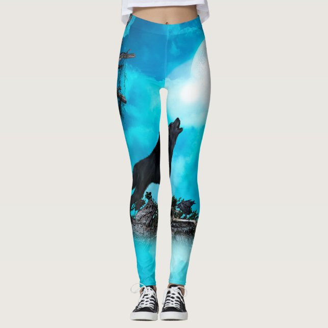 Leggings Loup impressionnant (Devant)