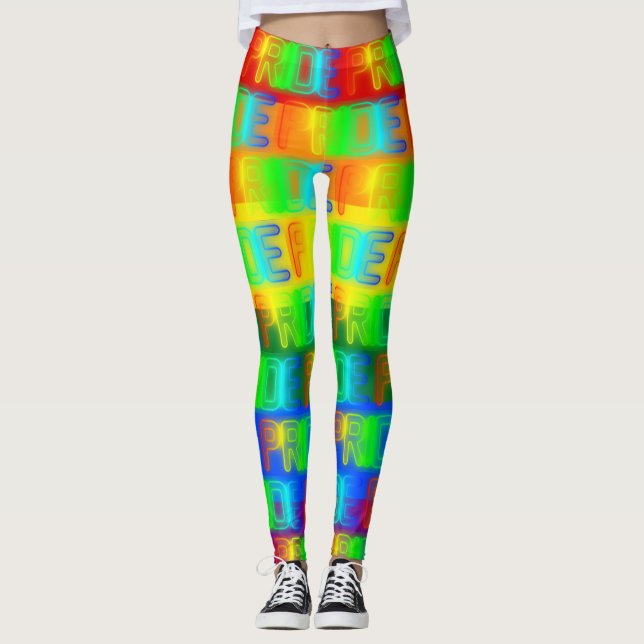 Leggings Love Equality Rainbow Flag LGBT Lesbian Gay Pride (Devant)