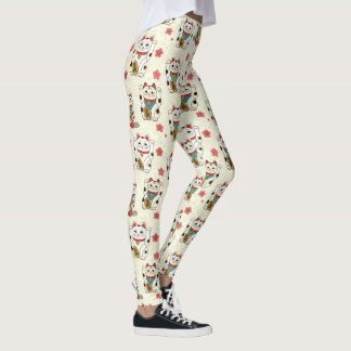 Leggings Lucky Maneki Neko Impression de chat