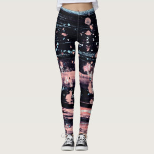 Leggings Lumière glamour gris foncé rose
