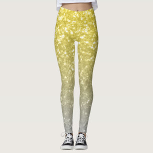 Leggings Lumière or argent gris ombre faux étincelles