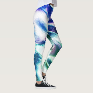Leggings Lumière taillée à partir de métal mat, vert à bleu