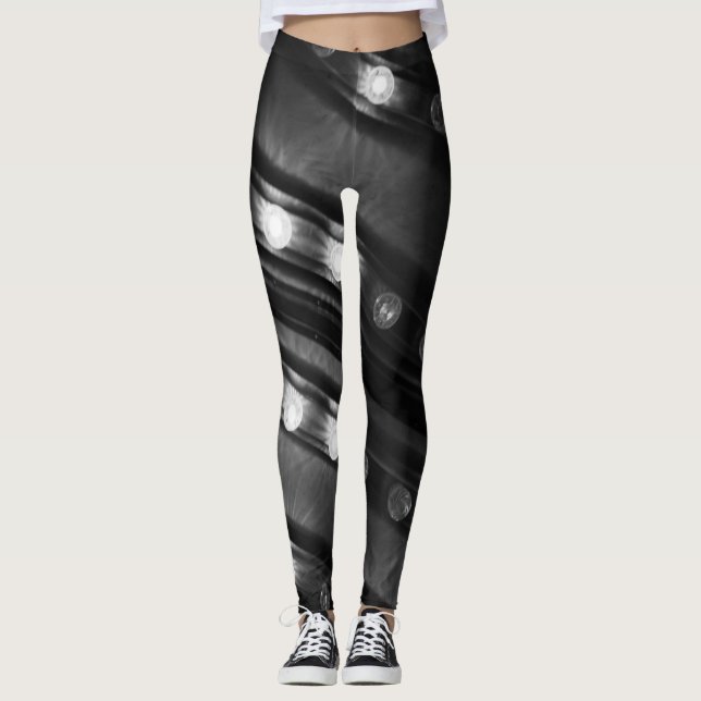 Leggings Luminaires noir et blanc (Devant)
