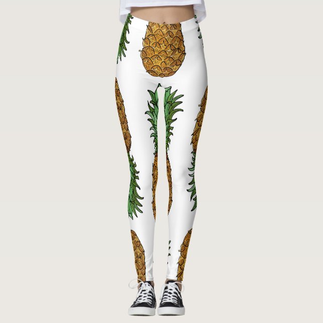 Leggings Luminosité de l'ananas : Illustration tropicale es (Devant)