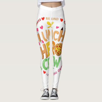 Leggings Lunch Hero Crew Shirt, Lady Cafeteria Squad Worker