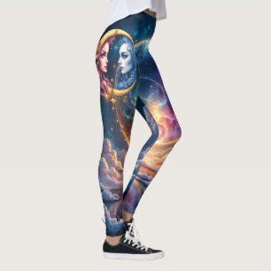 Leggings Lune de l'Équilibre Éternel – Âmes de Feu et d'Eau