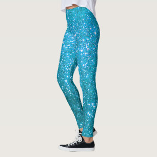 Leggings Luxe Blue Popular Cadeau Parties scintillant or