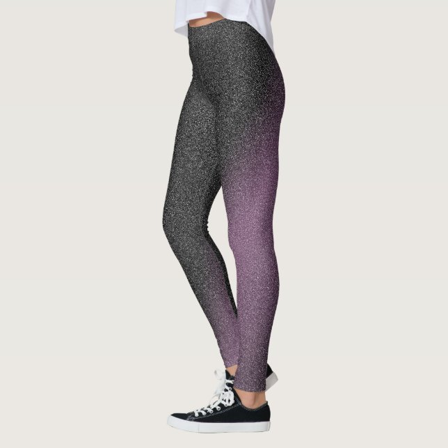 Leggings Luxe noir violet (Gauche)