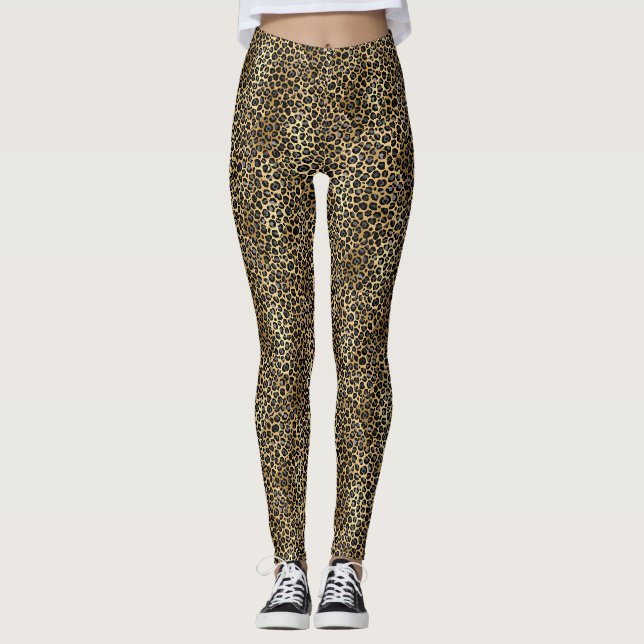 LEGGINGS LUXE OR EMPREINTE DE LÉOPARD ACTIVE LEGINGS (Devant)