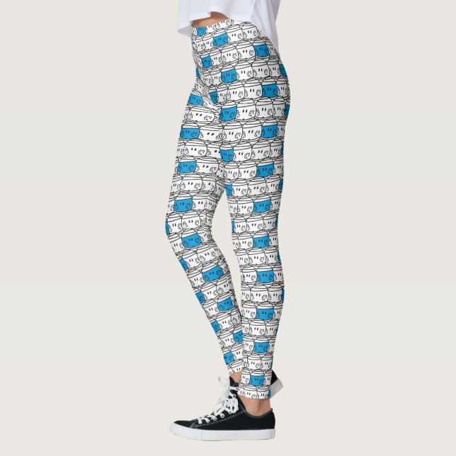 Leggings M. Bump | Motif bleu (Gauche)