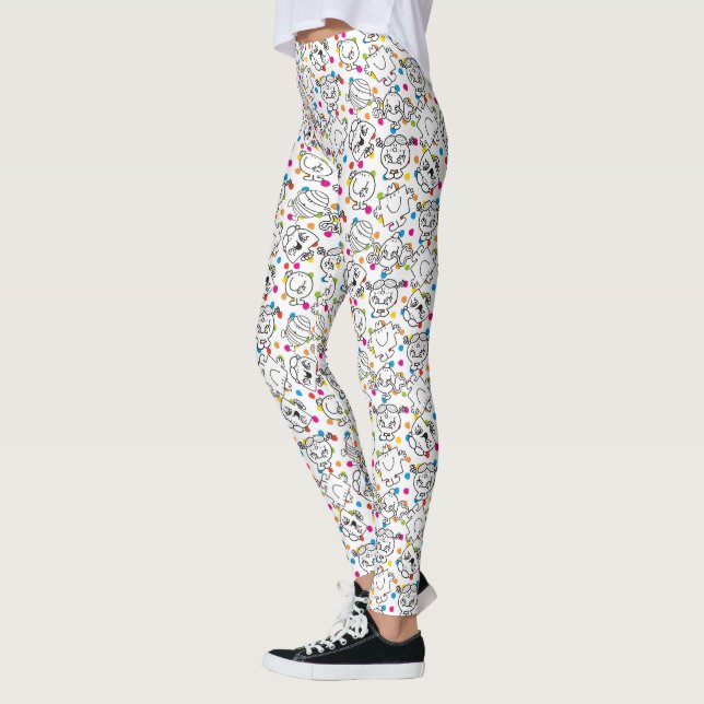 Leggings M. Men & Little Miss | Motif Pois arc-en-ciel (Gauche)