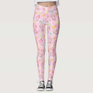 Leggings Machines à coudre rose