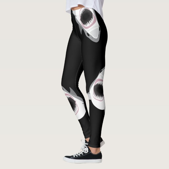 Leggings Mâchoires de morsure de requin (Gauche)