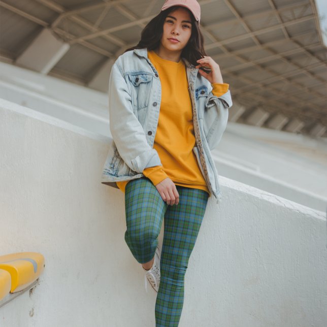Leggings MacLeod Tartan bleu vert (Créateur téléchargé)