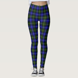 Leggings Macneil de Barra tartan bleu vert plaid