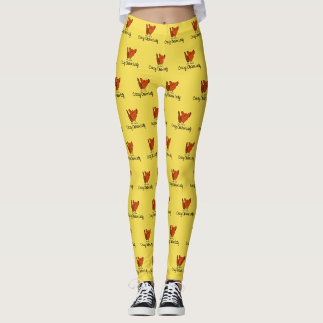 Leggings Madame folle de poulet (Devant)