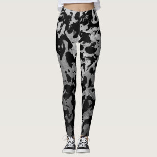 Leggings Magie Abstraite - Noir argenté