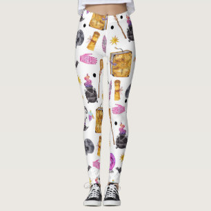 Leggings Magie d'Halloween Aquarelle Magie Fête Amusante