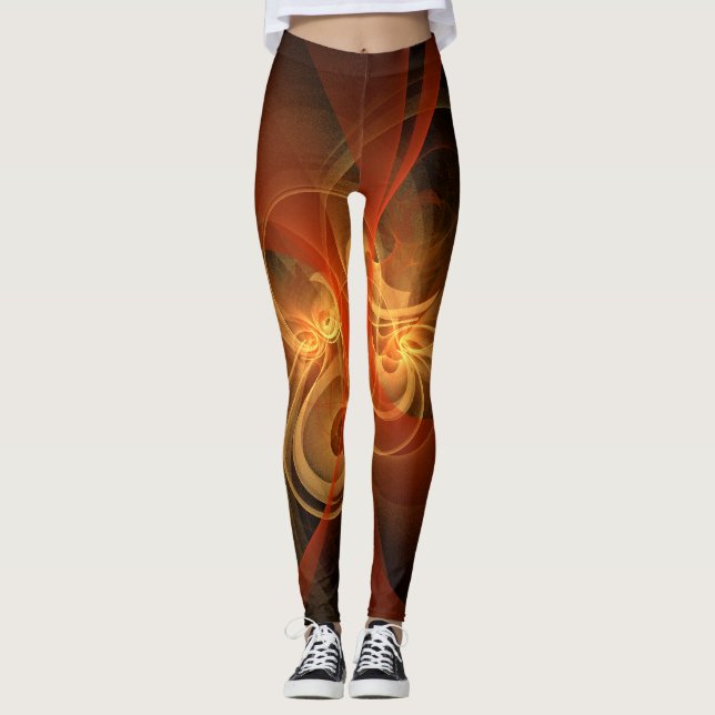Leggings Magie du matin Art Abstrait (Devant)