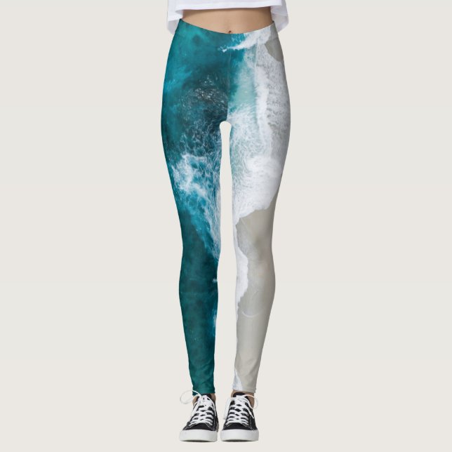 Leggings Magnifique vue sur l'océan (Devant)