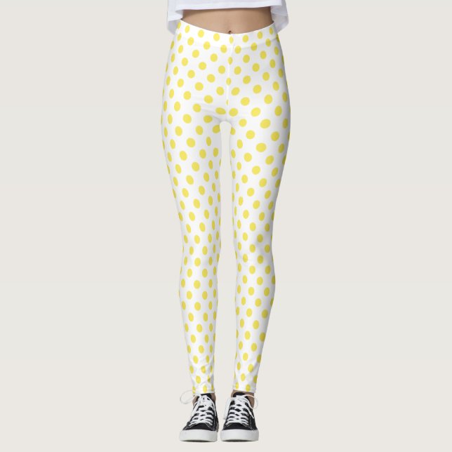 Leggings Maïs Cercles Pois Jaunes (Devant)