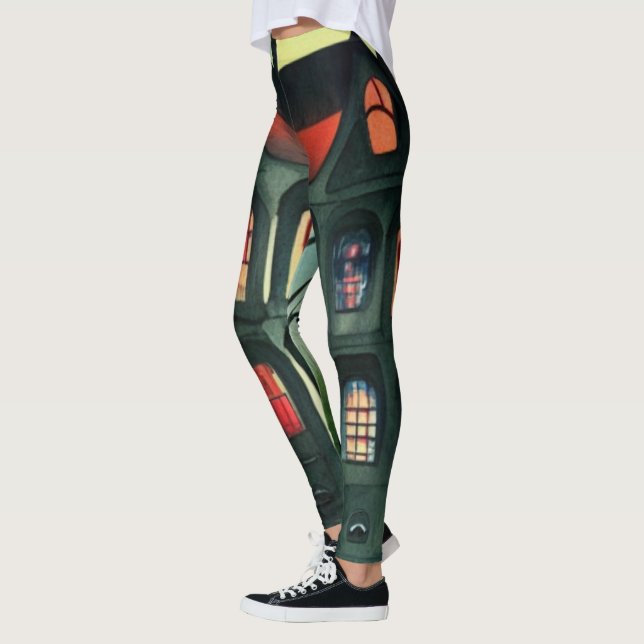 Leggings Maison hantée d'Halloween (Gauche)