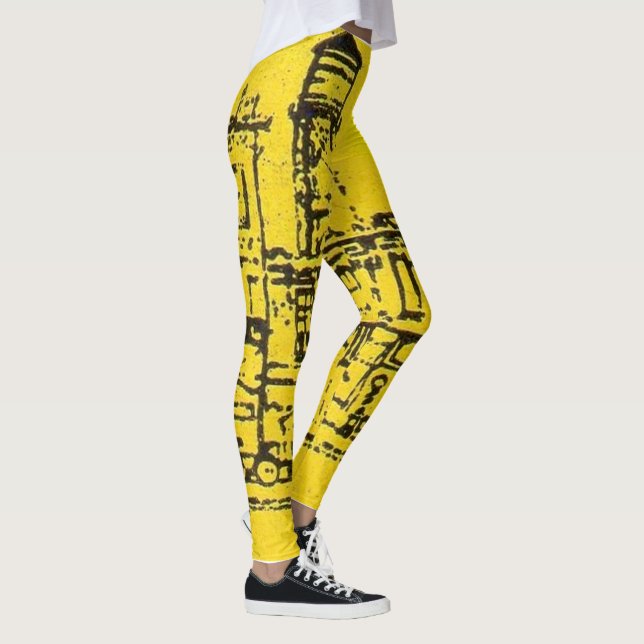 Leggings Maisons et maisons de Yellowville et château d'eau (Droite)