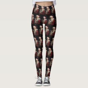 Leggings Malamute d'Alaska avec Noël du Père Noël