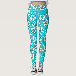 Leggings Malia Hibiscus Hawaiian Tropical Floral