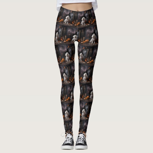 Leggings Maltais Citrouille Halloween effroi (Devant)