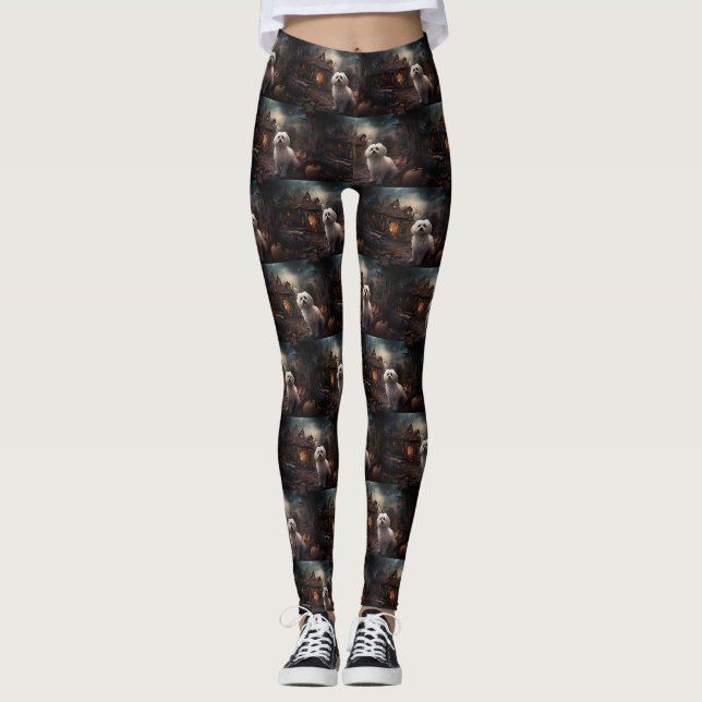 Leggings Maltais Halloween effrayant (Devant)