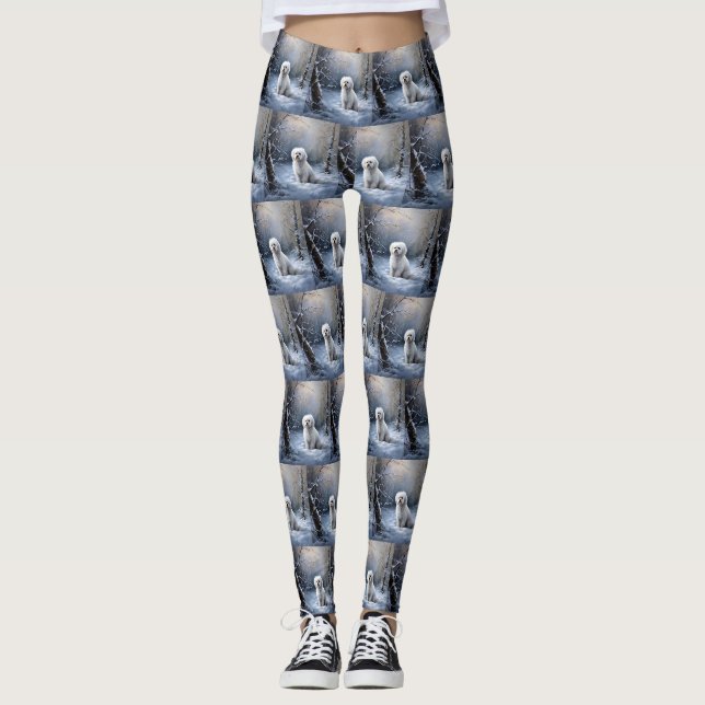 Leggings Maltais Laisser Neige Noël (Devant)