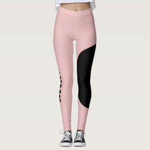 Leggings Maman Chat Chéri Nom Dusty Rose Noir Texte Personn