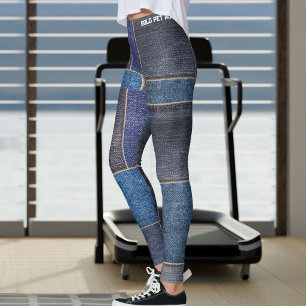 Leggings Maman d'animal Moderne Fausse Denim Patcyy Jean Bl