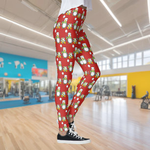 Leggings Manchots lançant des boules de neige à Noël