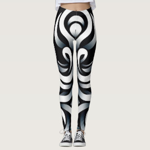 Leggings Mandala abstrait géométrique sacré Zen minimal