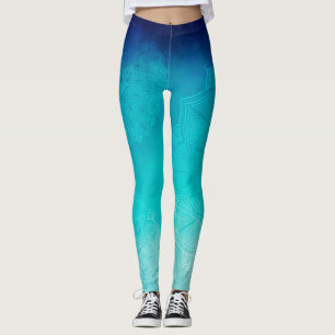 Leggings Mandala Bleu