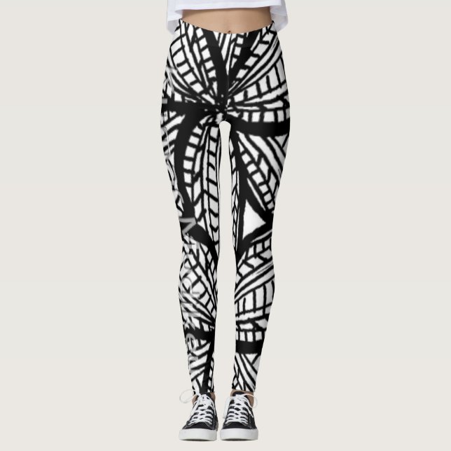 Leggings MANDALA BW AER GEOMETRICLeggings (Devant)