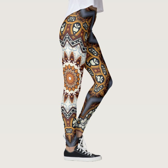 Leggings Mandala de kaléidoscope au Portugal : Motif 224,11 (Droite)