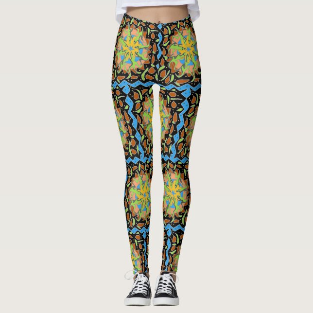 Leggings Mandala de lézard (Devant)