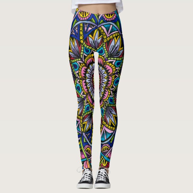 Leggings Mandala d'été (Devant)