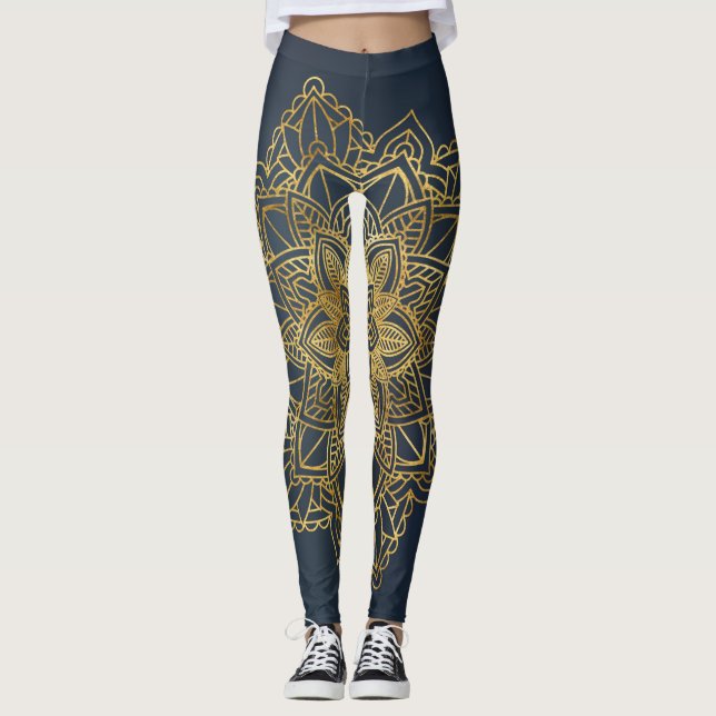 Leggings Mandala d'or (Devant)