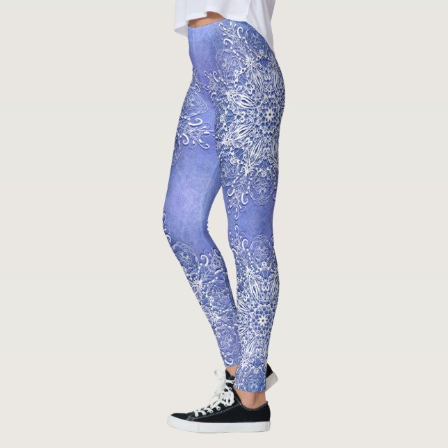 Leggings Mandala floral ethnique sur l'arrière - plan (Gauche)