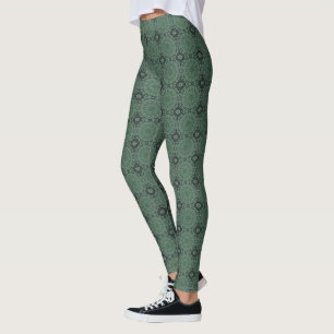 Leggings Mandala Green Grey